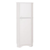 Prepac Elite 29.25" Tall White Corner Cabinet with Two Doors and Adjustable Shelves Prepac