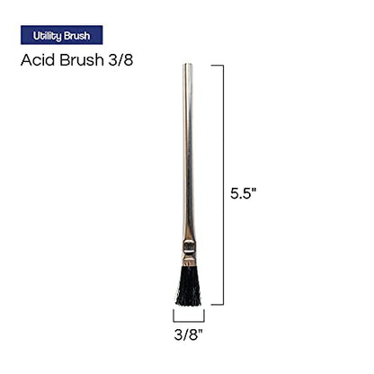 Pro Grade - Acid Brushes - 288 Count 3/8" Boar Hair Acid Flux Brushes - WoodArtSupply