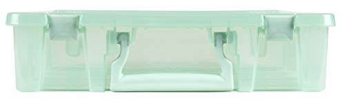 ArtBin 6955RJ Super Satchel 1-Compartment Box, Art & Craft Organizer, 1-Pack, Translucent Mint - WoodArtSupply