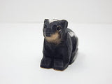 Selsela Skunk Figurine Statue Polecat Striped Decoration Miniature Forest Art Wood Carved Small Animal Selsela