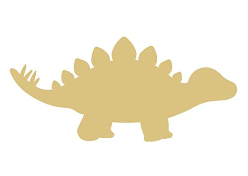 Stegosaurus Dinosaur Cutout Unfinished Wood Animal Prehistoric Kids Room Play Room MDF Shaped Canvas Style 1 Diverse Woodworking