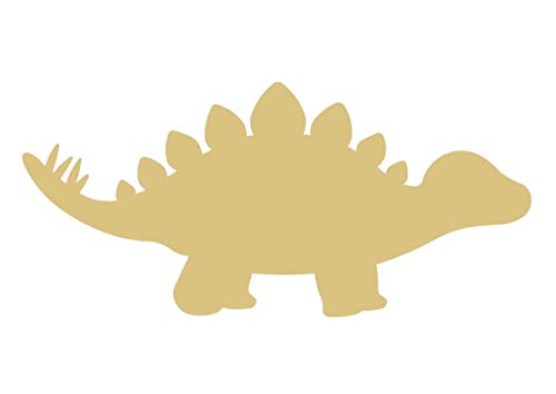 Stegosaurus Dinosaur Cutout Unfinished Wood Animal Prehistoric Kids Room Play Room MDF Shaped Canvas Style 1 - WoodArtSupply