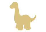 Longneck Dinosaur Cutout Unfinished Wood Animal Prehistoric Kids Room Play Room Door Hanger MDF Shaped Canvas Style 2 Diverse Woodworking