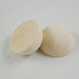 MAGICLULU 200pcs Unfinished Wooden Half Balls Blank Split Wooden Balls Natural Wooden Half Round Ball for DIY Crafts Home Party Decoration (15mm) MAGICLULU