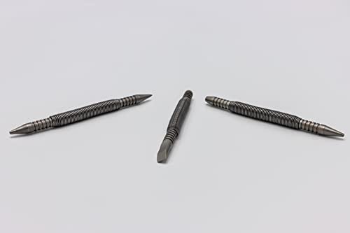 SpringTools CA198 3 Piece Woodworking Set with Nail Starter, Nail Set, Wood Chisel, Center Punch Spring Tools