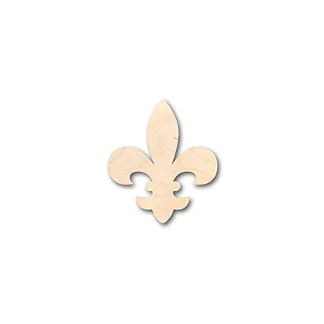 Fleur Di Lis Wood Craft,Unfinished Wooden Cutout Art,DIY Wood Sign, Inspirational Farmhouse Wall Plaque,Rustic Home Decor for Home Bathroom Indoor Arupkeer