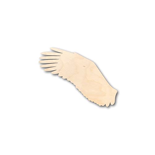 Eagle Wing Wood Craft,Unfinished Wooden Cutout Art,DIY Wood Sign, Inspirational Farmhouse Wall Plaque,Rustic Home Decor for Home Restroom Bathroom - WoodArtSupply