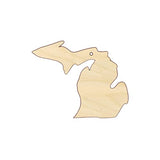 State of Michigan Wood Craft,Unfinished Wooden Cutout Art,DIY Wood Sign, Inspirational Farmhouse Wall Plaque,Rustic Home Decor for Living Room Arupkeer