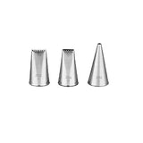 PME Jem Nozzles Set of 3 – Basket Weave Collection, Standard, Silver PME