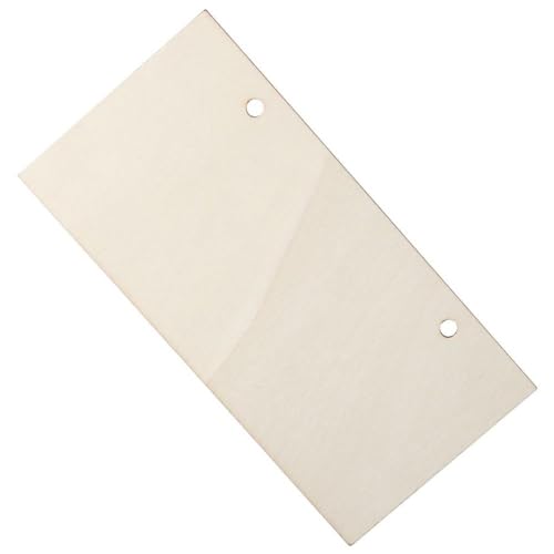 hobbyhub 6Pcs Blank Rectangle Wood Sign with Rope,Unfinished Hanging Wood Sign,Hanging Wooden Slices Banners for Door,Wall hobbyhub