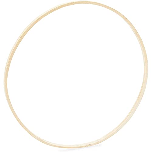 Bamboo Rings for Crafts, Macrame, and Dreamcatchers (10.2 Inches, 12 Pack) Bright Creations