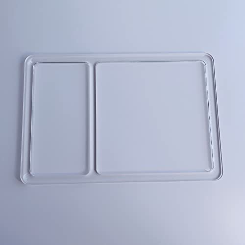 Rectangle 2 Pocket Valet Tray Router Templates, Clear Acrylic Template