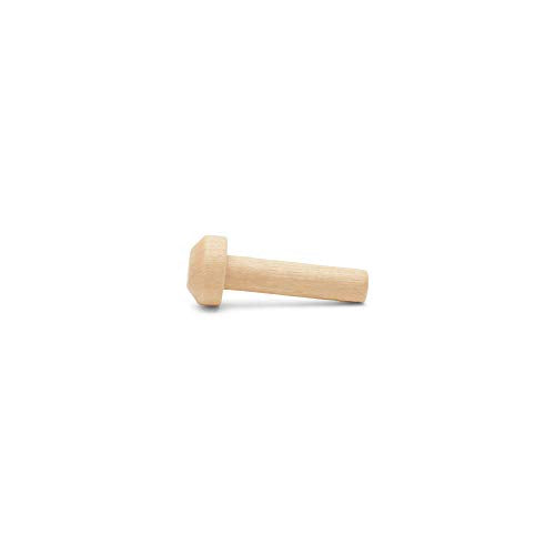 Wood Axle Pegs 13/16-inch, Pack of 100 Mini Wooden Pegs for Wood Train Craft, Fits 3/16-inch Hole Wood Wheel for Crafts, by Woodpeckers Woodpeckers