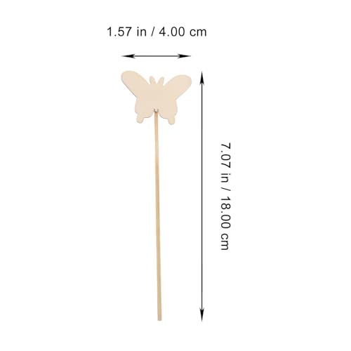 Operitacx 6pcs Make Your Own Princess Wands Fairy Wands DIY Crafts Fairy Wand Sticks Unfinished Wooden Princess Fairy Wands for Girls Princess Art Operitacx