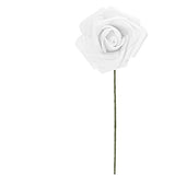 Bright Creations 3" Artificial Rose Flowers 60pcs Real Looking Fake Rose with Stem for DIY Wedding Bouquets and Bridal Shower, White Bright Creations