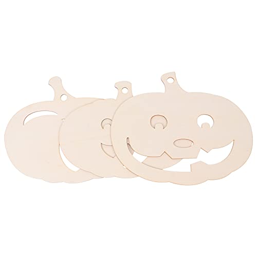 Operitacx 6 Pcs Pumpkin Chips Unfinished Pumpkin Cutouts Unpainted Pumpkin Wood Clip Unfinished Wood Pumpkin Cutout Wood Carving Craft Toys for Kids Operitacx