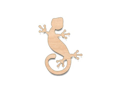 Unfinished Wood for Crafts - Lizard + Gecko Shape - Large & Small - Pick Size - Laser Cut Unfinished Wood Cutout Shapes Jungle Reptile Kids Paint -