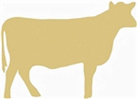 Cow Cutout Unfinished Wood Farm Livestock Ranch Western Door Hanger MDF Shape Canvas Style 1 (6") Diverse Woodworking