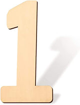 SAVITA 12 Inch Blank Wooden Number 1 Unfinished Wood Slices Sign Board for DIY Craft Projects Home Sign Wall Birthday Wedding Party Decoration (1) SAVITA