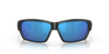 Costa Del Mar Men's Tuna Alley Polarized Rectangular Sunglasses, Matte Black/Grey Blue Mirrored Polarized-580G, 62 mm Costa Del Mar