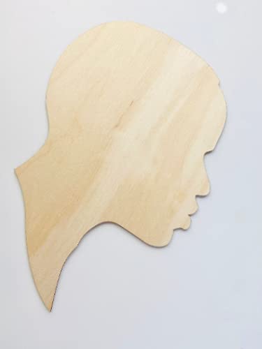 Texan Wood Crafts Small to Large Select your Size African Male, Man Face Silhouette Head Unfinished Wood Laser Cut Cutout Shape DIY Crafts Door Wall Texan Wood Crafts