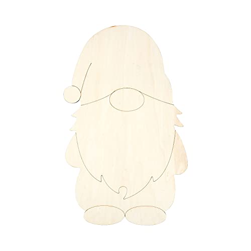 Fun Express DIY Unfinished Wood Gnome Cutout - Craft Kits - 1 Piece - WoodArtSupply