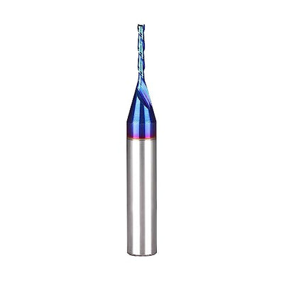 Spiral CNC Router Bits with Down Cut 1/16 inch Cutting, 1/4 inch Shank CNC Bits Solid Carbide End Mill for Wood Cut, 3D Carving Size : 1/16" X 1/2" X