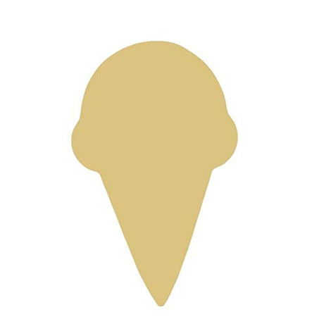 Ice Cream Cone Cutout Unfinished Wood Summer Decor Treat Party Door Hanger MDF Shape Canvas Style 1 (24") Diverse Woodworking