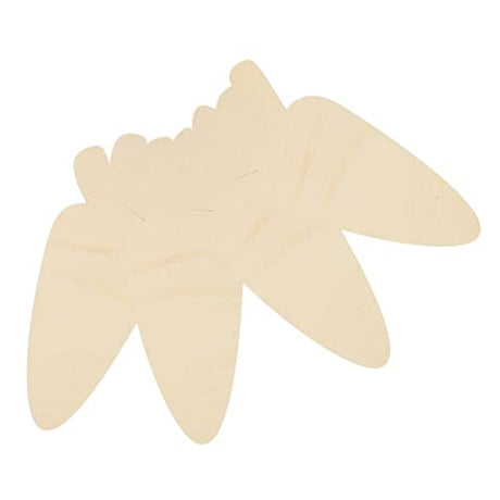 Gogogmee 4pcs Easter Wood Chips Carrot Decor Unfinished Wooden Slice Easter Carrot Ornament Happy Easter Party Decor Carrot Wood tag Wood Crafts Gogogmee