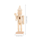 BESPORTBLE Christmas Unfinished Nutcracker: Unfinished Wood Nutcracker, 4.7 Inch Christmas DIY Nutcracker Figures for Christmas Arts Project (6Pcs) BESPORTBLE