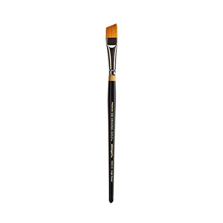 KINGART Premium Original Gold 9400-1/2 Angular Shader Series Artist Brush, Golden Taklon Synthetic Hair, Short Handle, for Acrylic, Watercolor, Oil KINGART