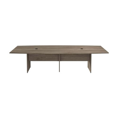 Bush Business Furniture Conference Table for 8-10 People | Boat Shaped 10 FT Engineered Wood Meeting Desk with Wooden Base for Office Boardrooms, Bush Business Furniture