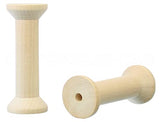 CleverDelights 5" x 1 7/8" Wood Spools - 4 Pack - Empty Craft Spools CleverDelights