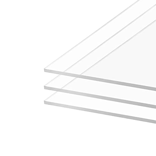 KAITELA 10 Pack Clear Acrylic Sheet 5" x 7" Cast Plexiglass Panel 1/8" Thick (3mm) Transparent Plastic Sheets for Sign, Craft, Display Projects, KAITELA