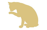Cat Cutout Unfinished Wood Cat Lover Pet Animal Door Hanger MDF Shape Canvas Style 5 Diverse Woodworking