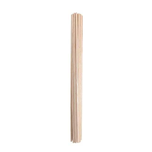 Balsa Wood Sticks 1/8 Inch Square Dowels Rod Strips 12" Long - Pack of 50 by Craftiff Craftiff