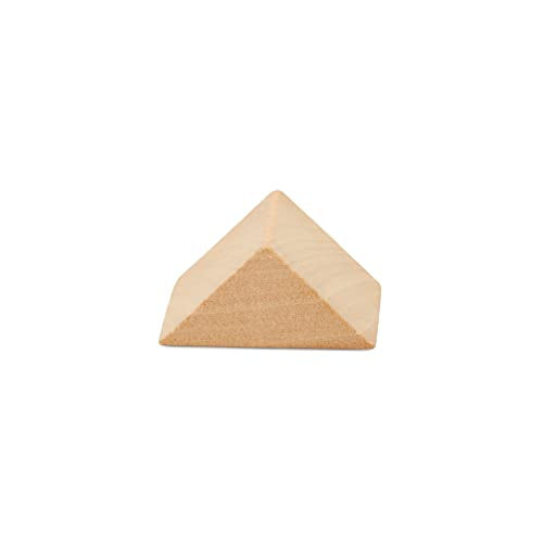 Triangle Wood Building Blocks 1-1/8-inch, Pack of 25 Unfinished Wood Blocks for Crafting, Open Ended & Loose-Parts Play, by Woodpeckers - WoodArtSupply