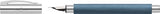 FABER-CASTELL 147142 Faber Castel Fountain Pen, EF Fine Point, Ambition Resin, Blue, Dual-Use Faber-Castell