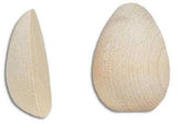 Unfinished Wood Split Eggs by Factory Direct Craft - Pack of 60 Mini White Birch Wooden Half Eggs for Easter and Everyday DIY Arts Crafts Projects Factory Direct Craft
