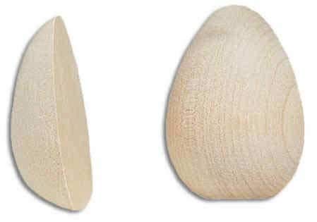 Unfinished Wood Split Eggs by Factory Direct Craft - Pack of 60 Mini White Birch Wooden Half Eggs for Easter and Everyday DIY Arts Crafts Projects - WoodArtSupply