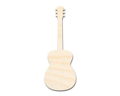 Unfinished Wood Acoustic Guitar | DIY Music Craft Cutout | up to 36" 6" / 1/4" - WoodArtSupply