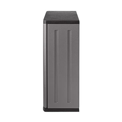 Suncast BMC3000 Cabinet-Resin Construction for Wall Mounted Garage Storage, 30.25" Organizer, Silver/Platinum Suncast