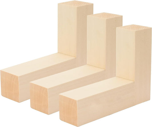 8 Pack Unfinished Basswood Carving Blocks Kit, 4 X 2 X 2 Inch Unfinished Bass Wood - WoodArtSupply