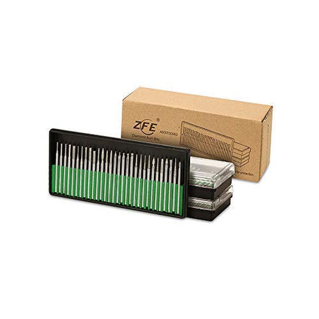 Diamond Burr Bits Drill Kit for Rotary Tool Metal Woodworking Router Grinding Engraving Carving- 1/8"(3Mm) Shank Pack of 90Pcs/ 3 Sets WoodArtSupply