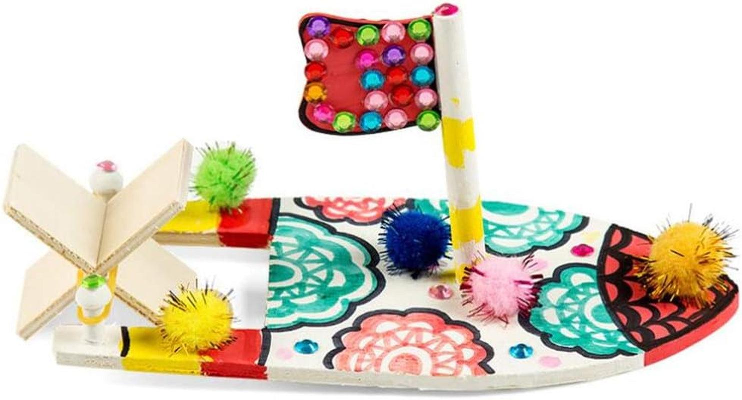 6 Pack DIY Wood Boat Model Wooden Sailboat Craft Wooden Boat Model Kits WoodArtSupply