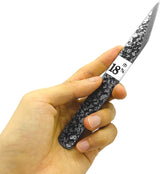 Kiridashi Knife Right Hand 18Mm, Professional Razor Sharp Hand Forged Japanese Carbon Steel Blade Hammered Pattern for Woodworking, Marking, Wood WoodArtSupply