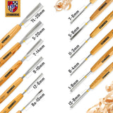 Wood Carving Kit, Wood Carving Tools Set of 12 Chisels and Wood Mallet with Canvas Case Gouges, Woodworking Chisel Set for Beginners and WoodArtSupply