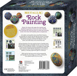 Metallic Rock Painting Box Set - DIY Rock Painting for Adults - Rocks, Brush, Paint Included WoodArtSupply