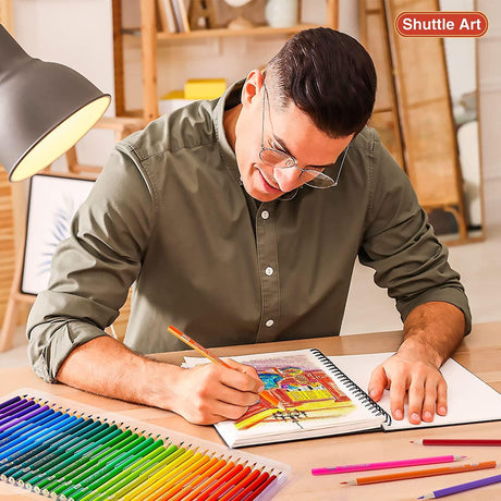 136 Colored Pencils , Soft Core Coloring Pencils Set for Adult Coloring Books WoodArtSupply