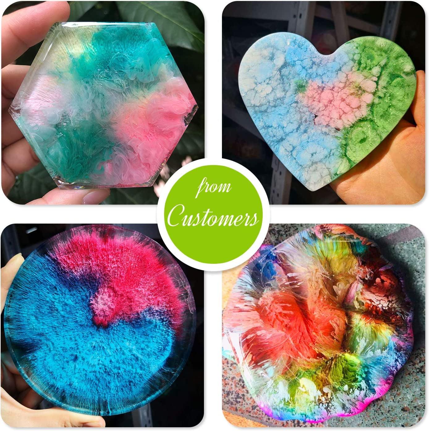 Alcohol Ink Set - 24 Vibrant Colors Alcohol-Based Ink for Resin Petri Dish Making, Epoxy Resin Painting - Concentrated Alcohol Paint Color Dye for WoodArtSupply